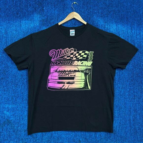 Miller High Life Racing Beer T-Shirt Size Extra Large - Picture 1 of 4